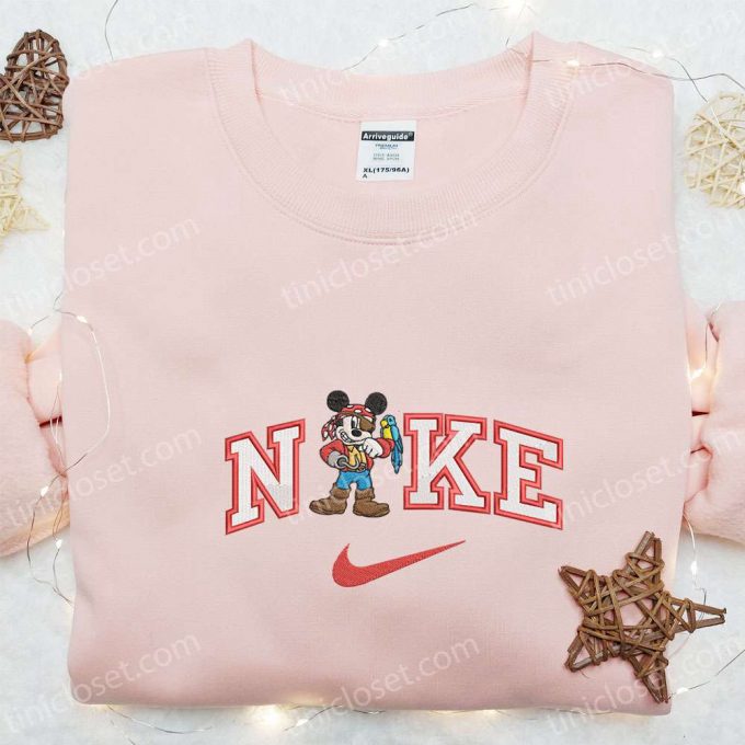 Mickey Pirate X Nike Embroidered Shirt Disney Characters Shirt Cartoon Hoodie 5