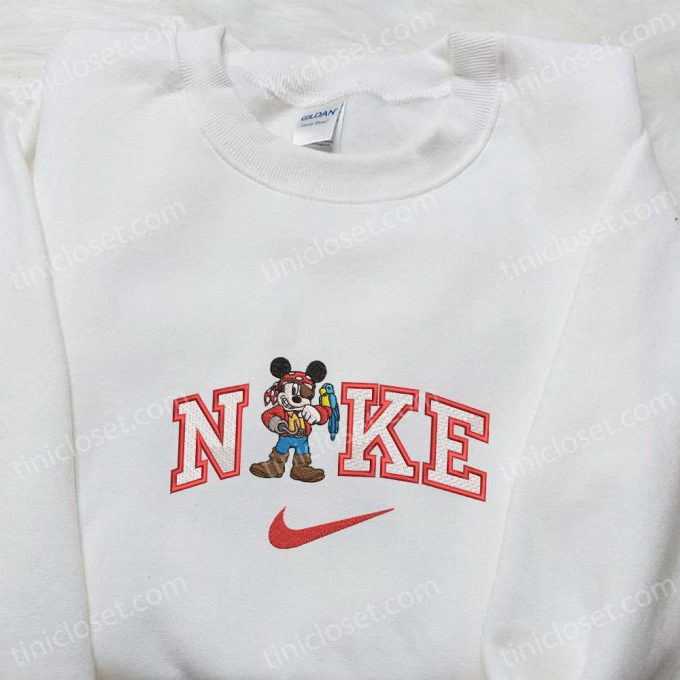 Mickey Pirate X Nike Embroidered Shirt Disney Characters Shirt Cartoon Hoodie 6