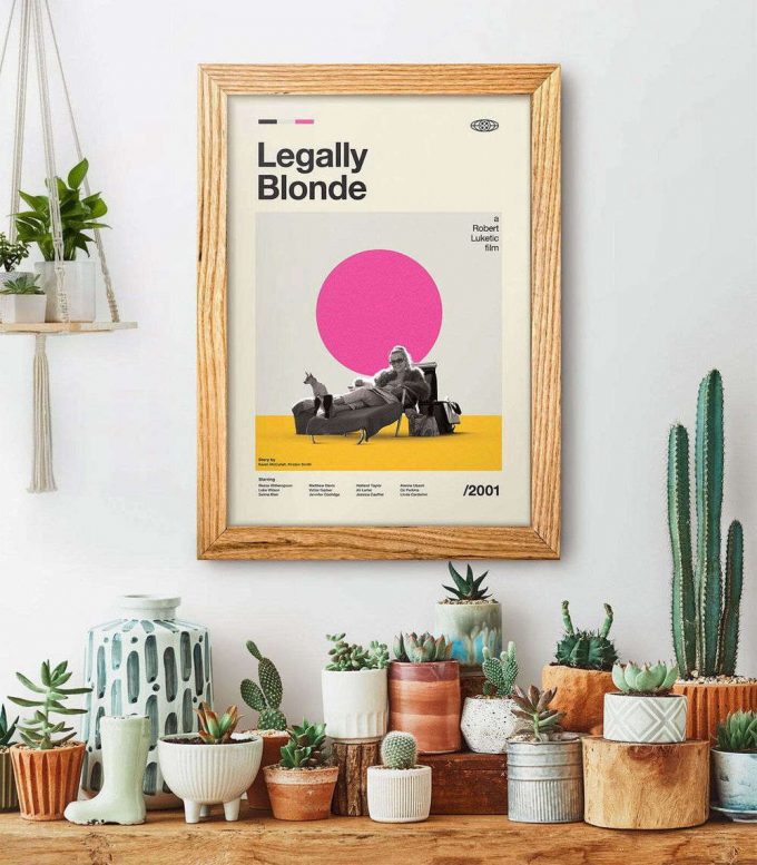 Mid Century Modern Legally Blonde Poster For Home Decor Gifts, Retro Movie Print, Modern Vintage Movie Poster For Home Decor Gift 4