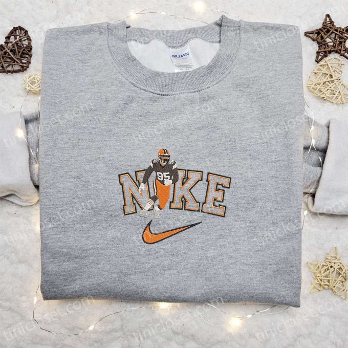 Miles Garrett X Nike Embroidered Shirt: Nfl Sports Celebrity Hoodie 2