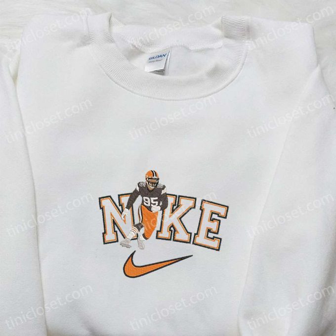 Miles Garrett X Nike Embroidered Shirt: Nfl Sports Celebrity Hoodie 3