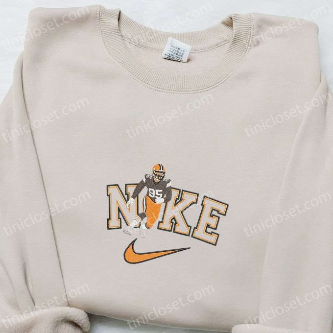 Miles Garrett X Nike Embroidered Shirt: Nfl Sports Celebrity Hoodie 4