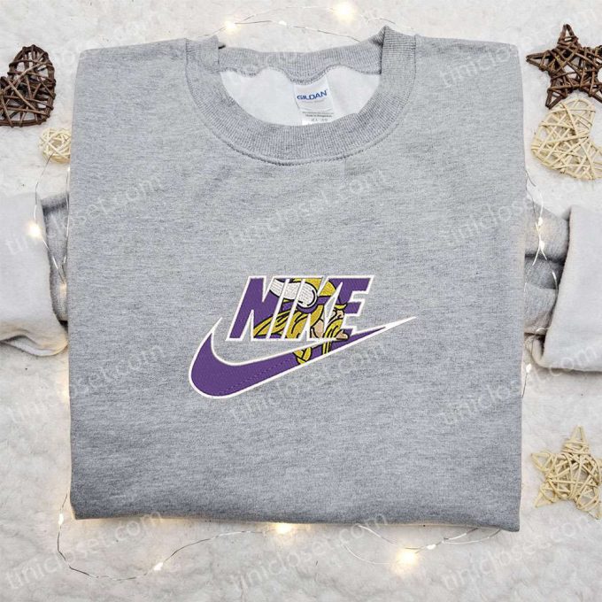 Minn Gift For Men Women Vikings X Nike Embroidered Shirt - Nfl Sports Hoodie Nike Inspired Premium Quality 2