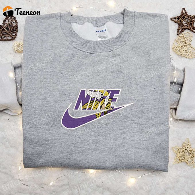 Minn Gift For Men Women Vikings X Nike Embroidered Shirt - Nfl Sports Hoodie Nike Inspired Premium Quality 1