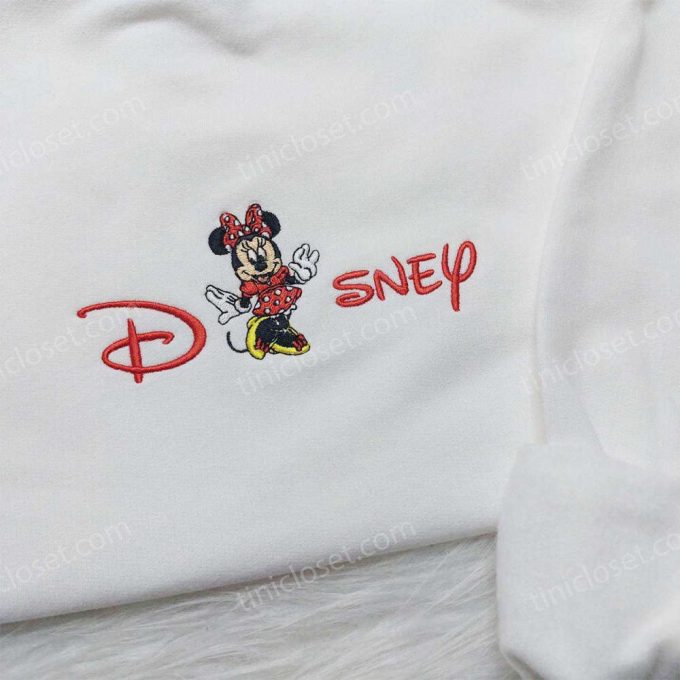 Disney Minnie Embroidered Sweatshirt &Amp; Hoodie: Family Shirt For Disney Lovers 3