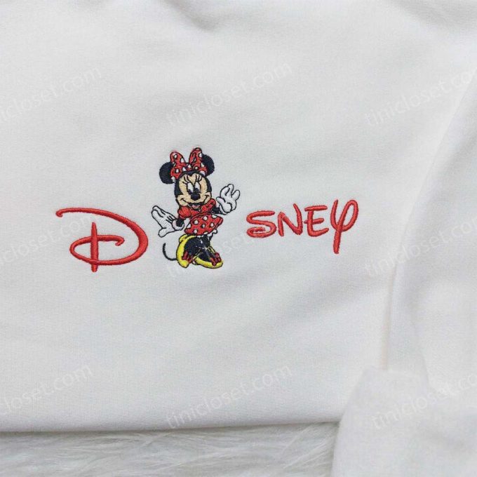 Disney Minnie Embroidered Sweatshirt &Amp; Hoodie: Family Shirt For Disney Lovers 4