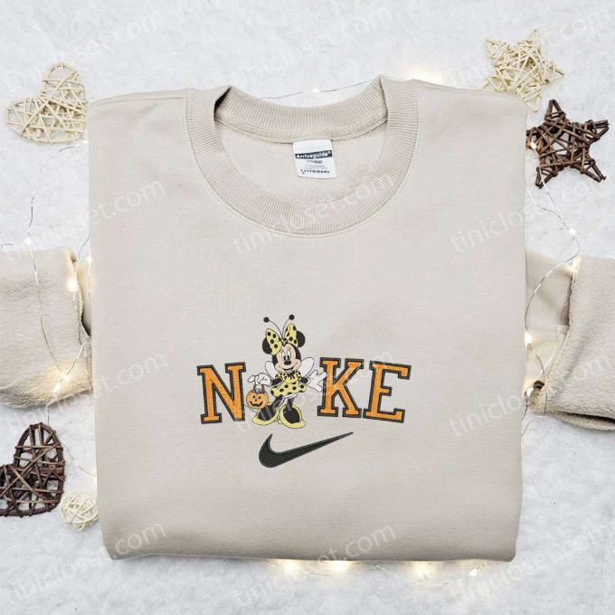 Minnie Mouse Bee Halloween X Nike Embroidered Sweatshirt Walt Disney Characters Shirt B Gift For Men Women Halloween Gift Ideas 4