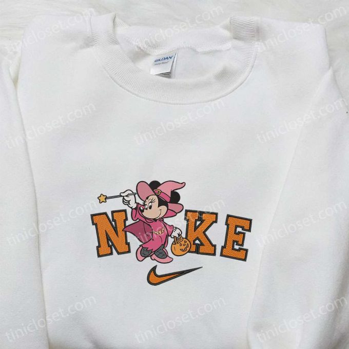 Minnie Mouse Trick Or Treat Halloween X Nike Sweatshirt: Disney Characters Embroidered Shirt B Gift For Men Women Halloween Gift Ideas 4