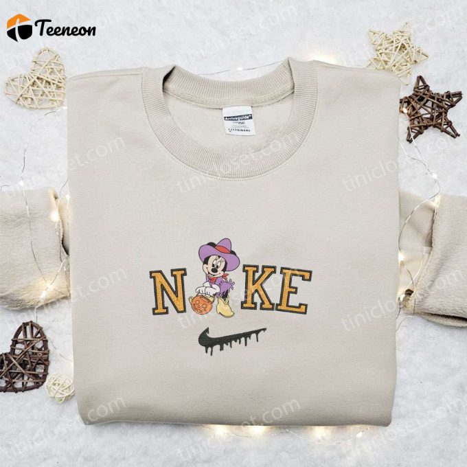 Minnie Mouse Trick Or Treat Halloween X Nike Sweatshirt: Disney Characters Embroidered Shirt B Gift For Men Women Halloween Gift Ideas 1