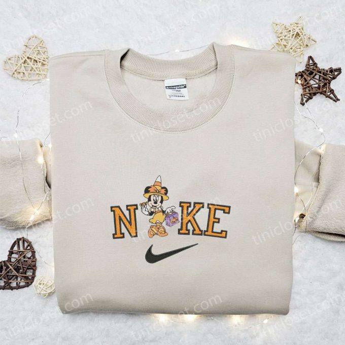 Minnie Mouse Trick Or Treat X Nike Embroidered Sweatshirt: Halloween Shirt &Amp; Gift Ideas 3