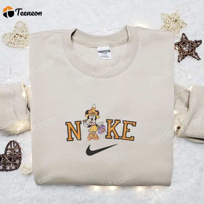 Minnie Mouse Trick Or Treat X Nike Embroidered Sweatshirt: Halloween Shirt &Amp;Amp; Gift Ideas 1