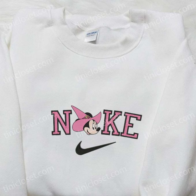 Minnie Mouse Witch Head Halloween X Nike Embroidered Sweatshirt Walt Disney Characters Shirt B Gift For Men Women Halloween Gift Ideas 4