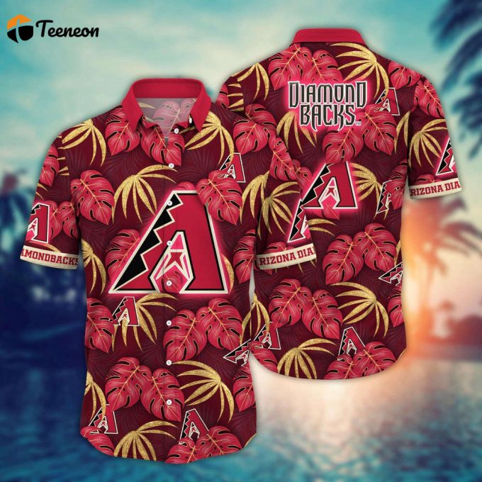 Mlb Arizona Diamondbacks Hawaiian Shirt Floral Symphony Gift For Fans 1