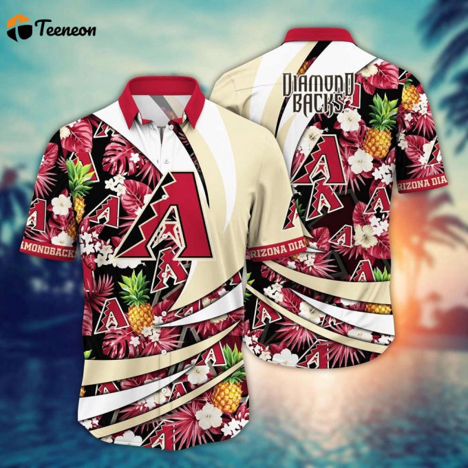 Mlb Arizona Diamondbacks Hawaiian Shirt Flower Bloom In Glory For Fans 1