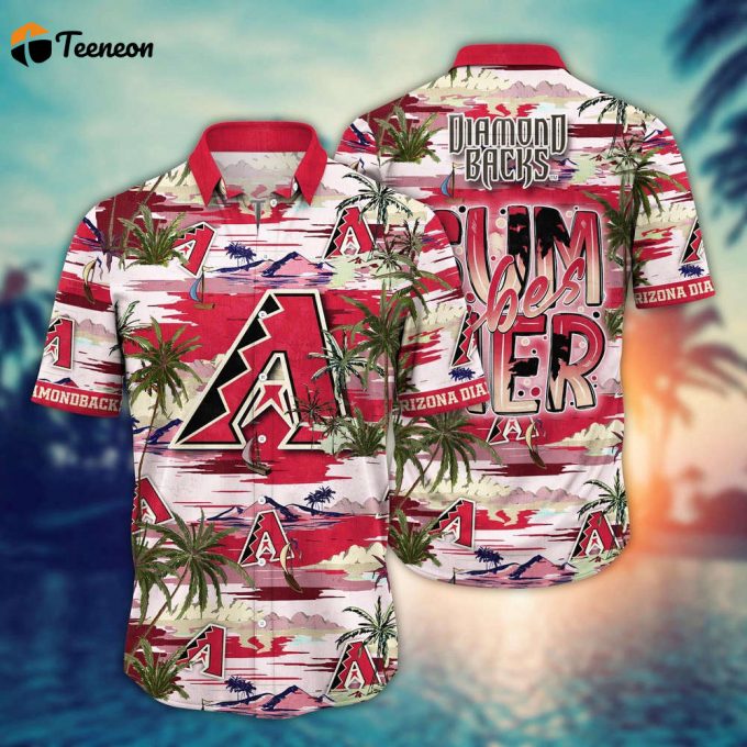 Mlb Arizona Diamondbacks Hawaiian Shirt Flower Grand Slam In Hawaiianan Flair For Fans 1