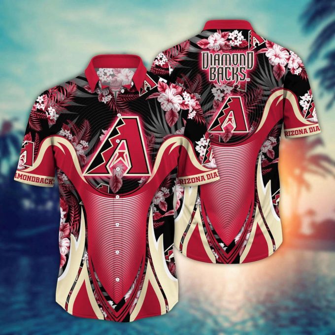 Mlb Arizona Diamondbacks Hawaiian Shirt Flower Grandstand Glamour For Fans 2