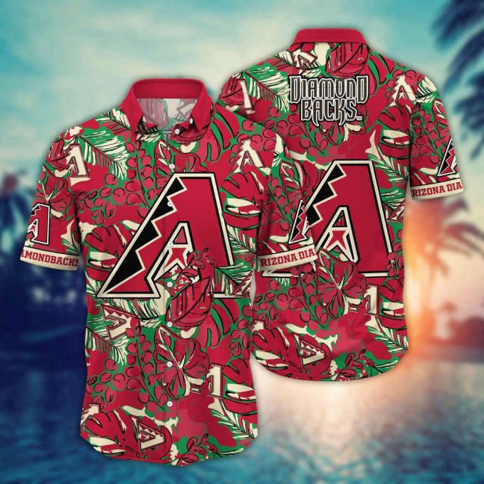 Mlb Arizona Diamondbacks Hawaiian Shirt Flower Palm Tree Paradise For Fans 2