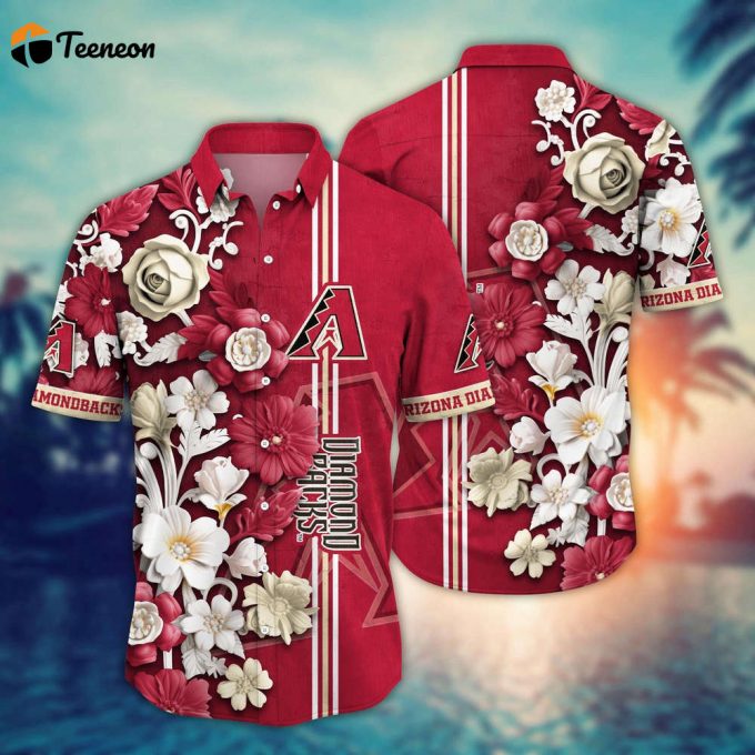 Mlb Arizona Diamondbacks Hawaiian Shirt Mlb Luau League Looks For Sport Fan 1