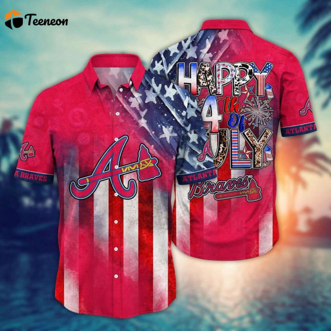 Mlb Atlanta Braves Hawaii Shirt Independence Day Trendy Hawaiian Tops For Cool Fans 1