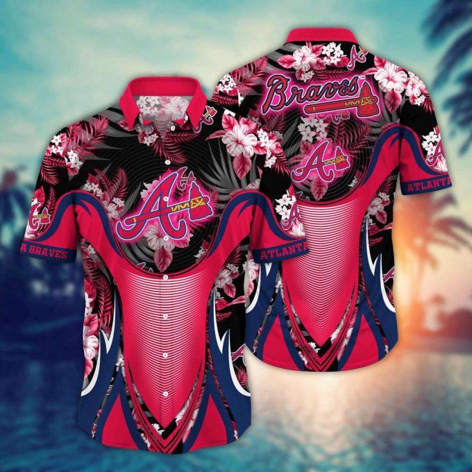 Mlb Atlanta Braves Hawaiian Shirt Flower Grandstand Glamour For Fans 2