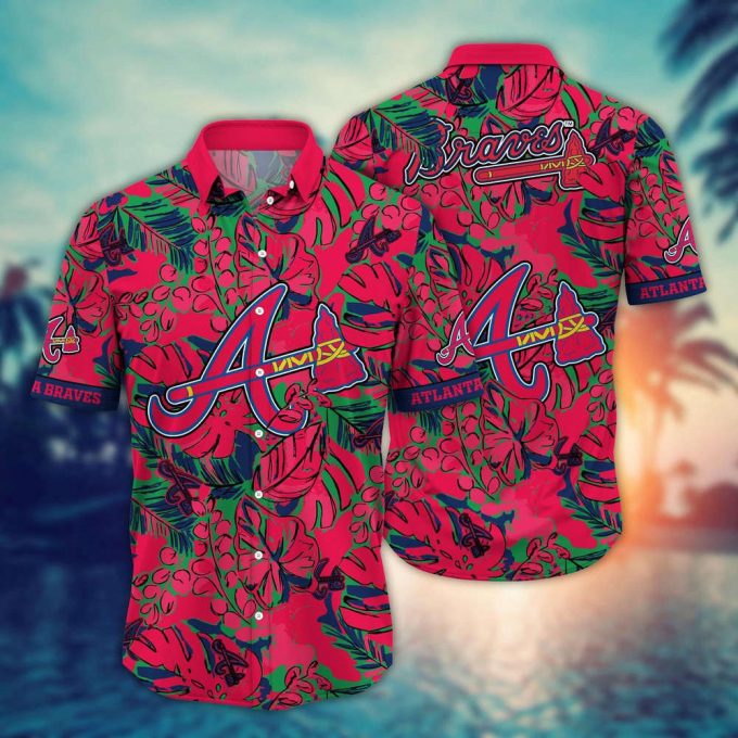 Mlb Atlanta Braves Hawaiian Shirt Flower Palm Tree Paradise For Fans 2