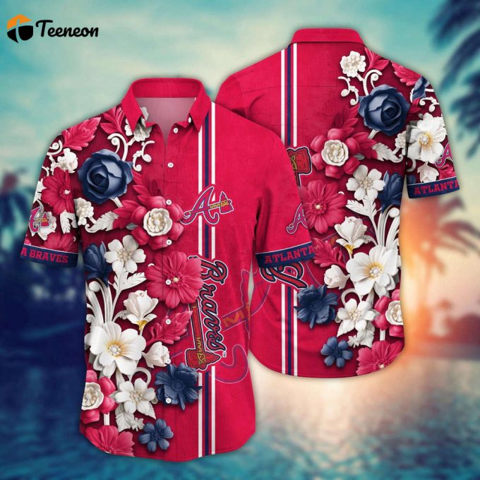 Mlb Atlanta Braves Hawaiian Shirt Mlb Luau League Looks For Sport Fan 1