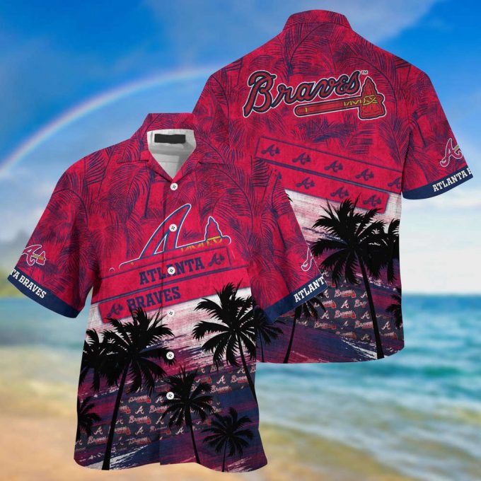 Mlb Atlanta Braves Hawaiian Shirt Palm Tree Pattern For Fans Sports 2