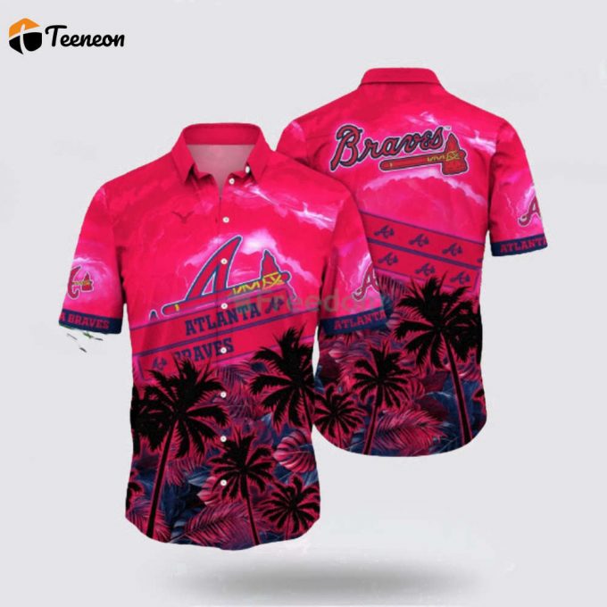 Mlb Atlanta Braves Hawaiian Shirt Set Your Spirit Free With The Breezy For Fans 1