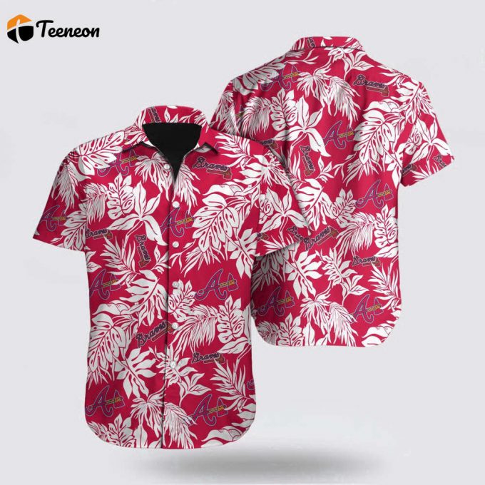 Mlb Atlanta Braves Hawaiian Shirt Tropical Pattern For Fan Mlb 1