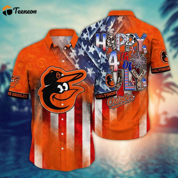 Mlb Baltimore Orioles Hawaii Shirt Independence Day Trendy Hawaiian Tops For Cool Fans 1