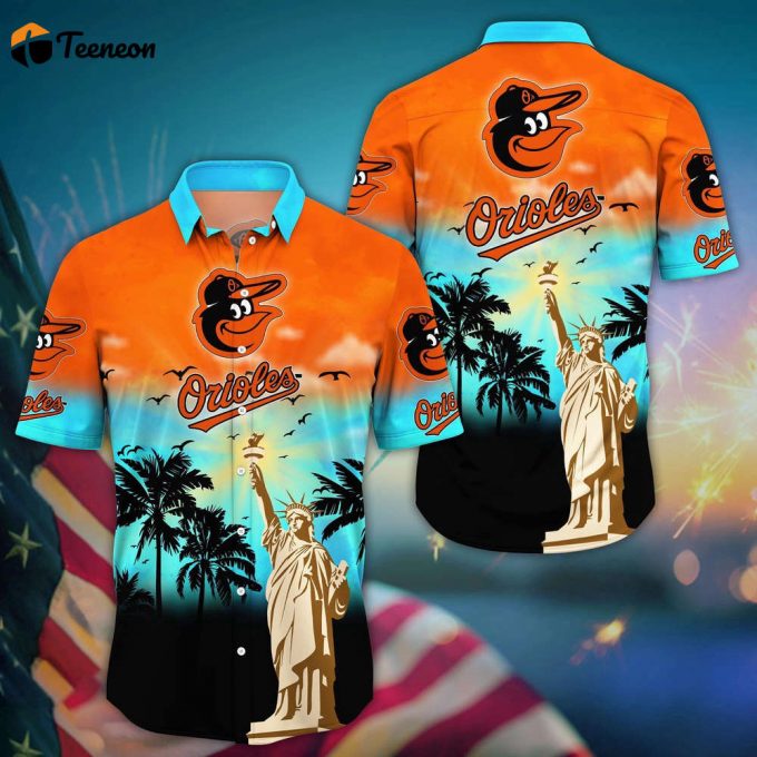 Mlb Baltimore Orioles Hawaii Shirt Sunrise To Sunset For Cool Fans 1