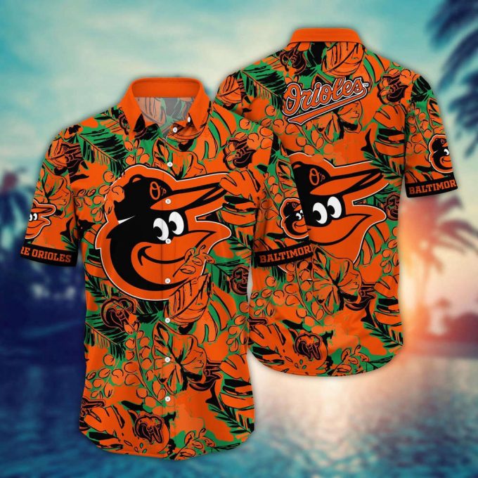 Mlb Baltimore Orioles Hawaiian Shirt Flower Palm Tree Paradise For Fans 2