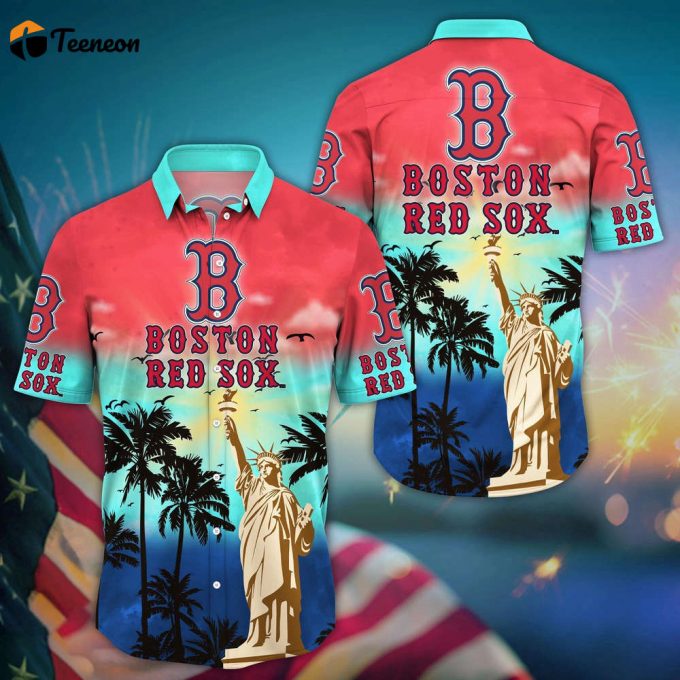 Mlb Boston Red Sox Hawaii Shirt Sunrise To Sunset For Cool Fans 1