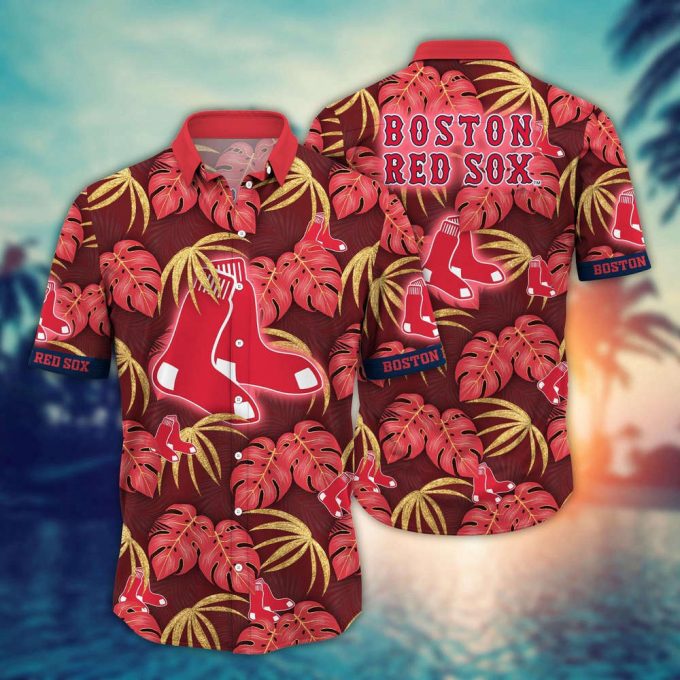 Mlb Boston Red Sox Hawaiian Shirt Floral Symphony Gift For Fans 2