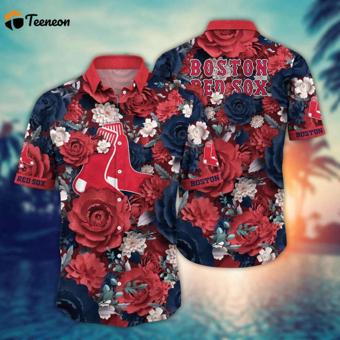 Mlb Boston Red Sox Hawaiian Shirt Home Run Style For Sport Fan 1