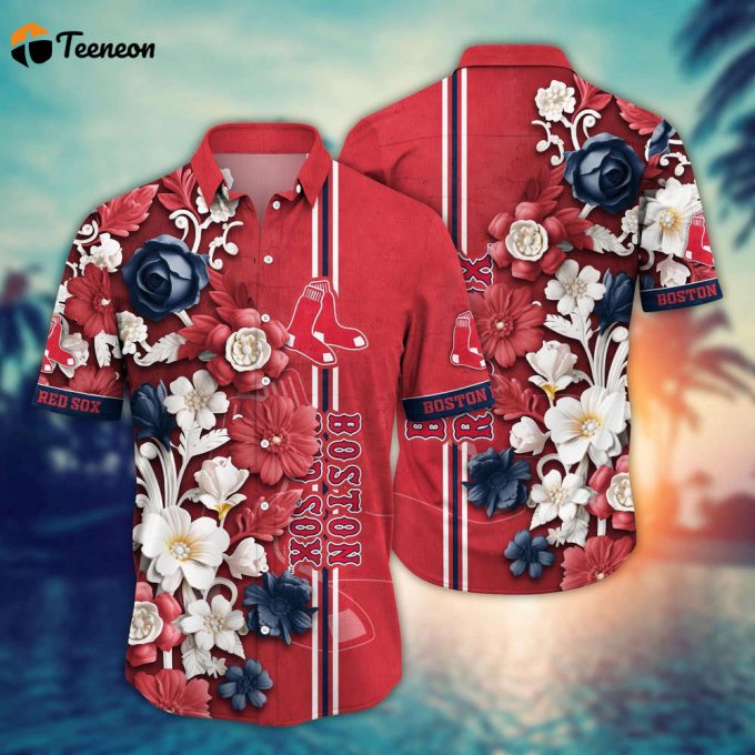 Mlb Boston Red Sox Hawaiian Shirt Mlb Luau League Looks For Sport Fan 1