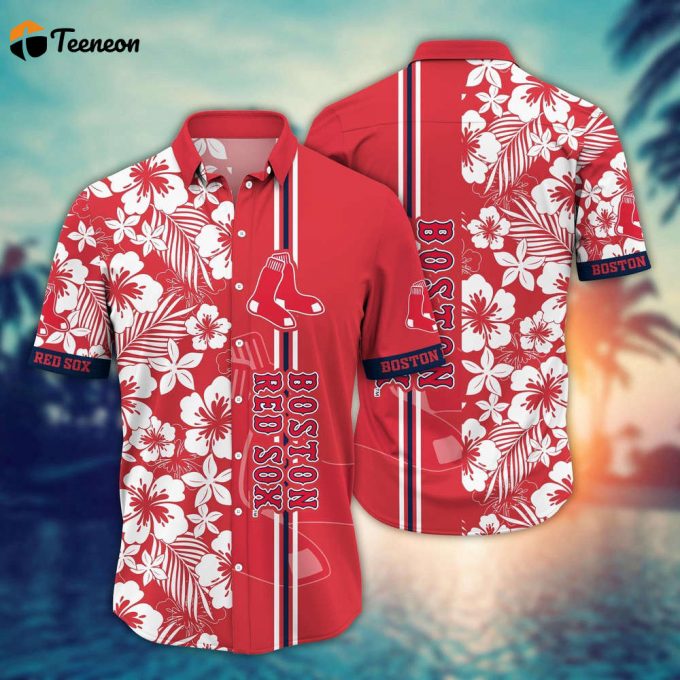 Mlb Boston Red Sox Hawaiian Shirt Swing Into Summer For Sports Fans 1