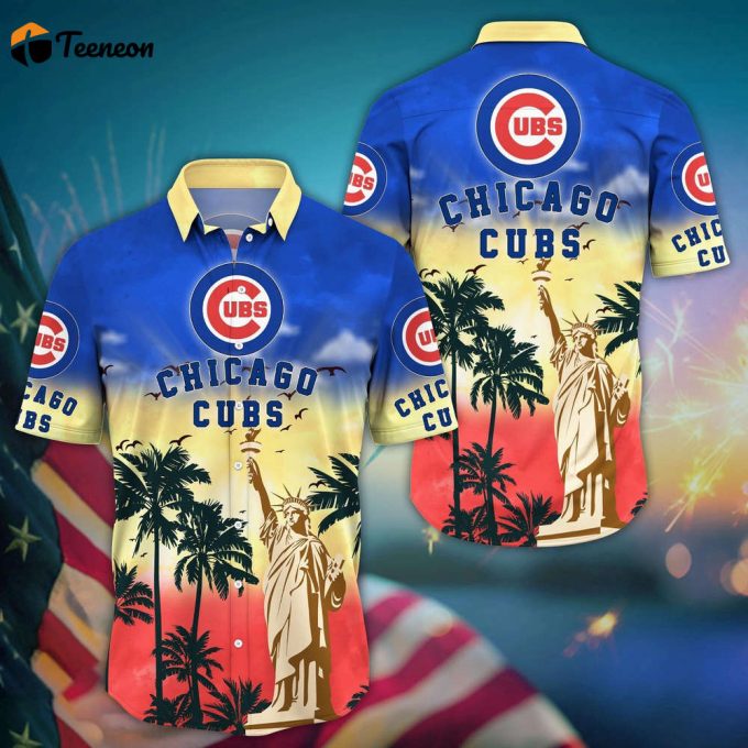 Mlb Chicago Cubs Hawaii Shirt Sunrise To Sunset For Cool Fans 1