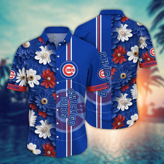 Mlb Chicago Cubs Hawaiian Shirt Floral Finesse For Sports Fans 2