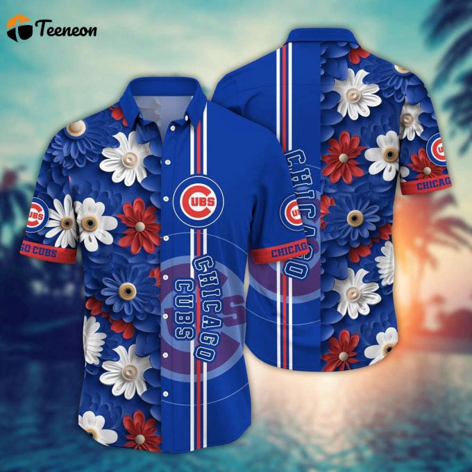 Mlb Chicago Cubs Hawaiian Shirt Floral Finesse For Sports Fans 1