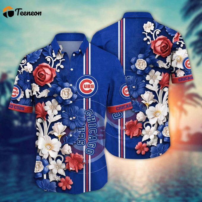 Mlb Chicago Cubs Hawaiian Shirt Mlb Luau League Looks For Sport Fan 1