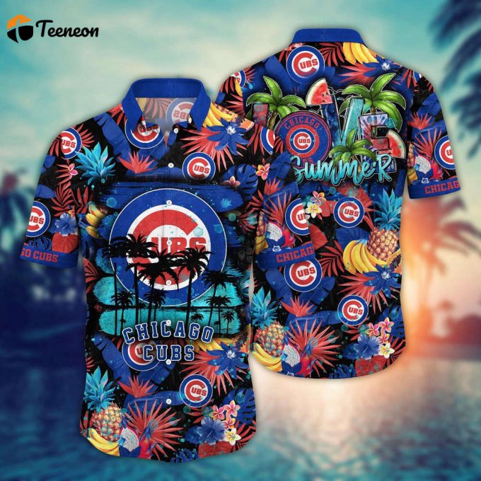 Mlb Chicago Cubs Hawaiian Shirt Pitch Perfect Style For Sports Fans 1