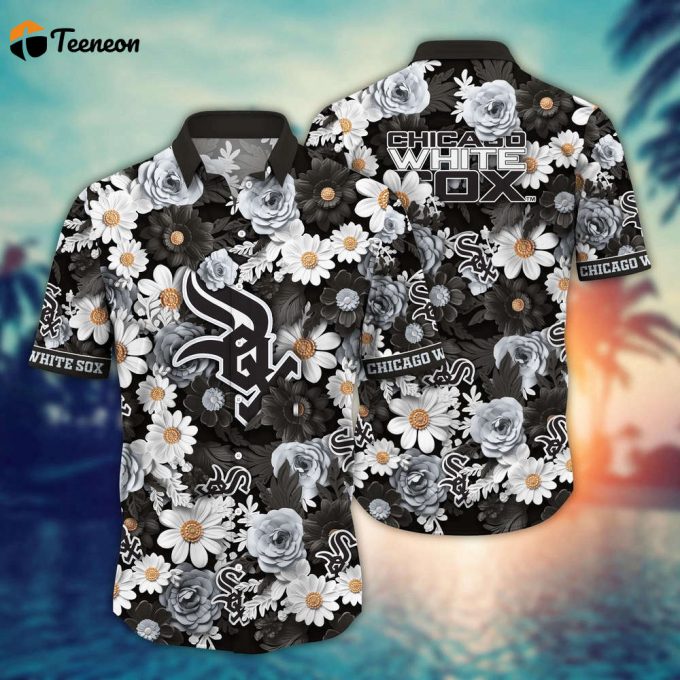 Mlb Chicago White Sox Hawaiian Shirt Flower Floral Fusion Fashion For Fans 1