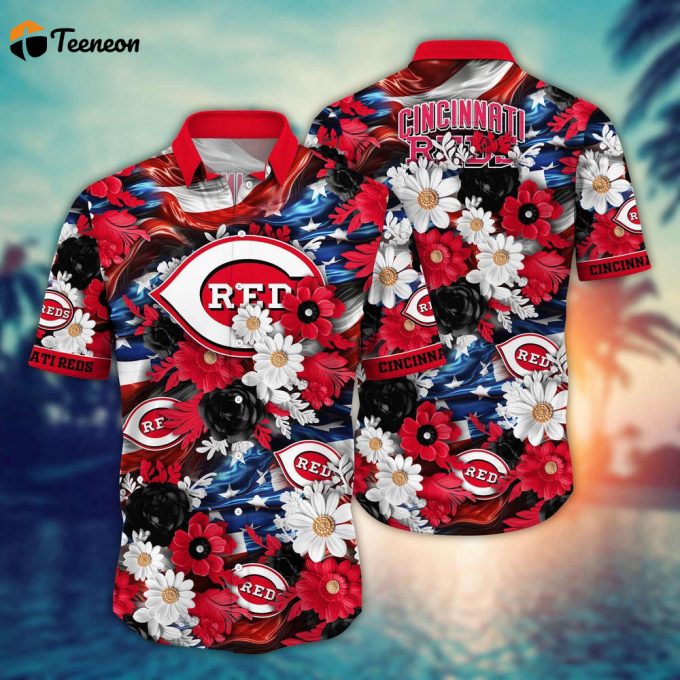 Mlb Cincinnati Reds Hawaii Shirt Independence Day For Cool Fans 1