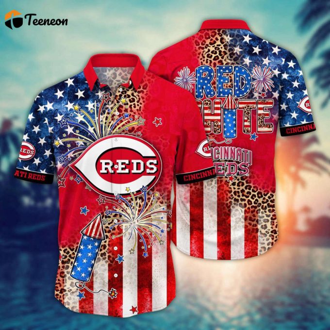 Mlb Cincinnati Reds Hawaii Shirt Independence Day Vibrant Aloha For Cool Fans 1