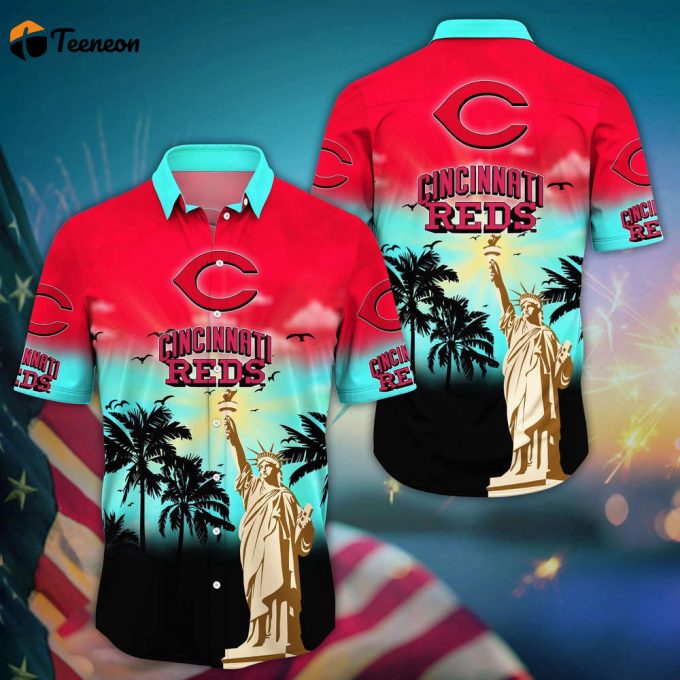 Mlb Cincinnati Reds Hawaii Shirt Sunrise To Sunset For Cool Fans 1