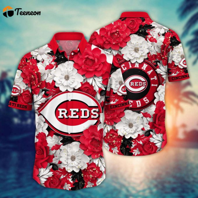 Mlb Cincinnati Reds Hawaiian Shirt Aloha Spirit At Every Base For Sport Fan 1