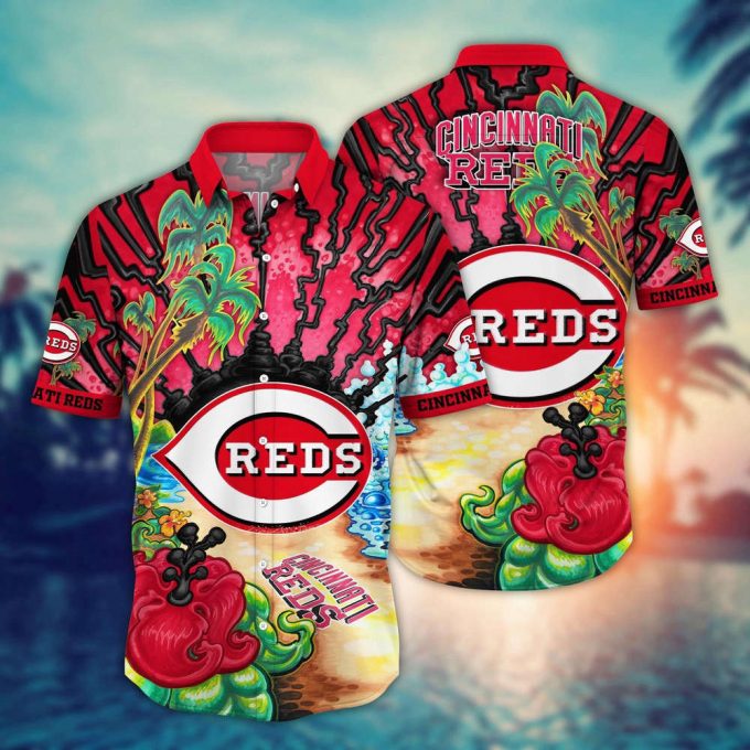 Mlb Cincinnati Reds Hawaiian Shirt Diamond Dreamscape For Sports Fans 2