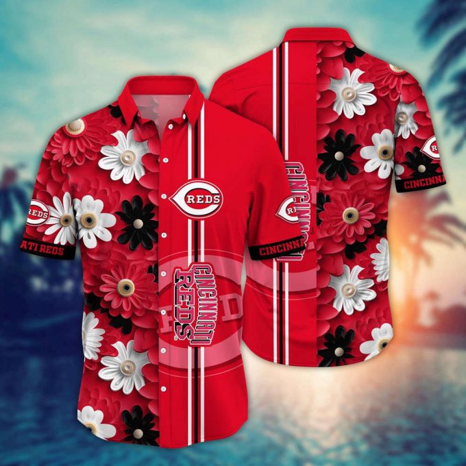 Mlb Cincinnati Reds Hawaiian Shirt Floral Finesse For Sports Fans 2