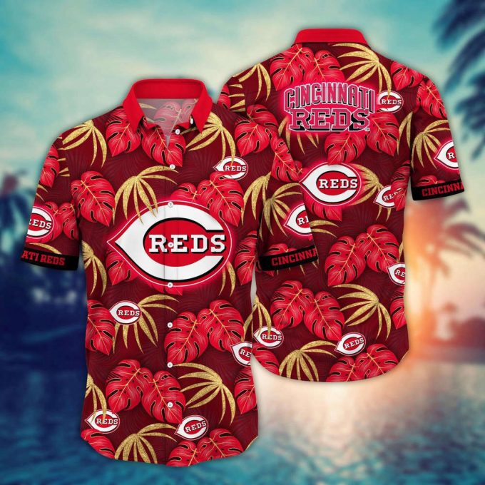 Mlb Cincinnati Reds Hawaiian Shirt Floral Symphony Gift For Fans 2